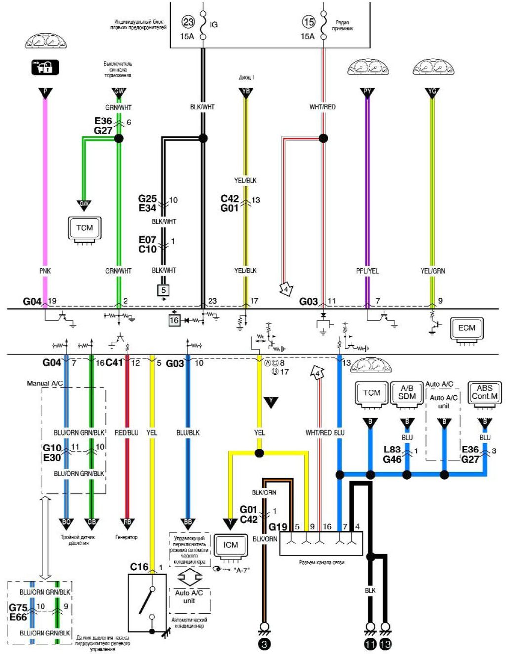 Схема системы управления кондиционирования воздуха (часть 2)