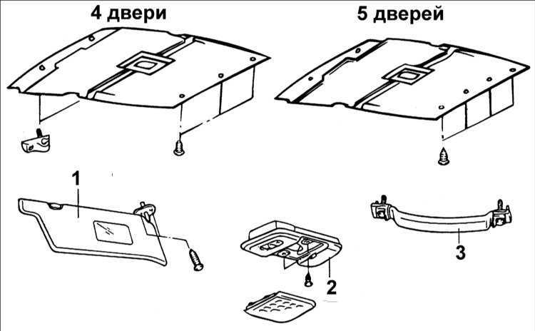  Отделка потолка Hyundai Accent