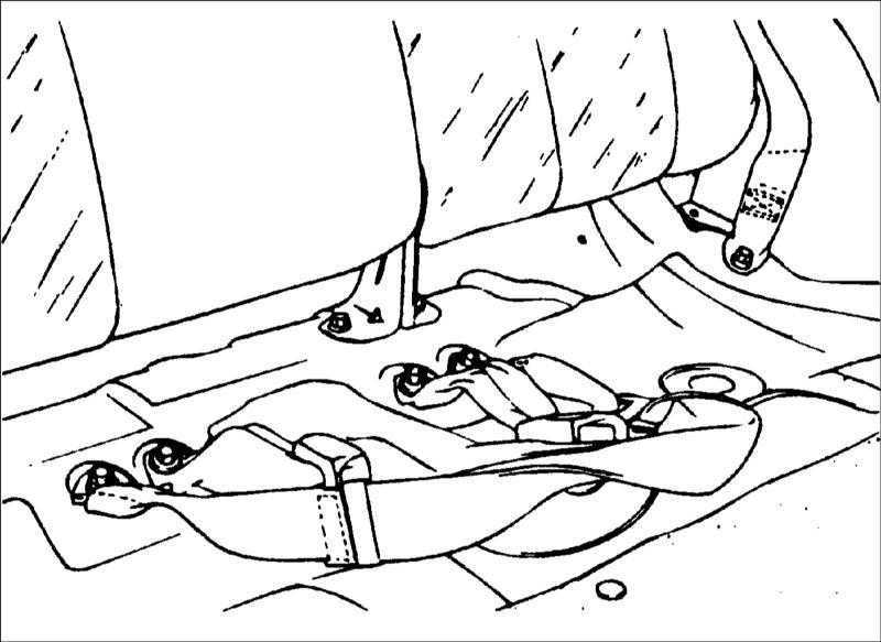  Поясной ремень безопасности заднего сидения Hyundai Elantra