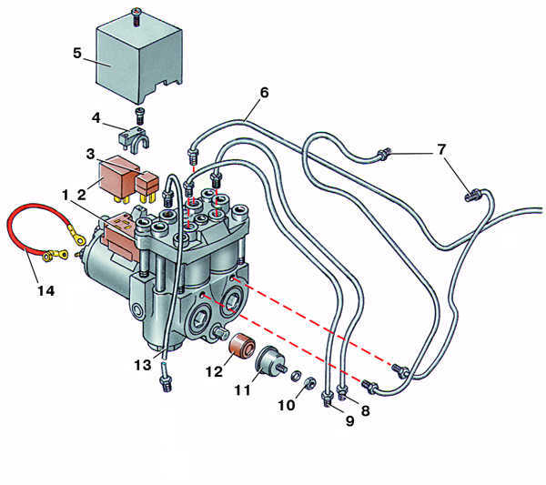  Антиблокировочная система тормозов (АБС) Audi 100