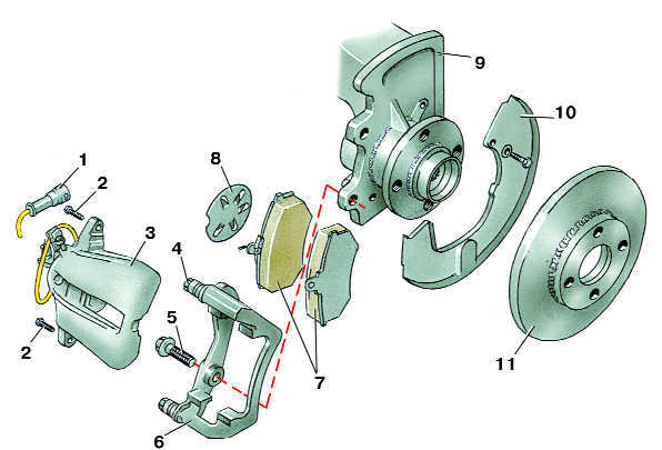  Тормозной механизм переднего колеса марки GIRLING Audi 100