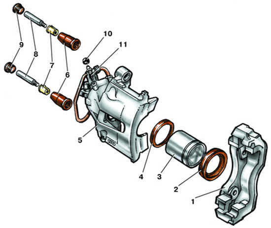  Тормозной механизм переднего колеса марки Teves Audi 100