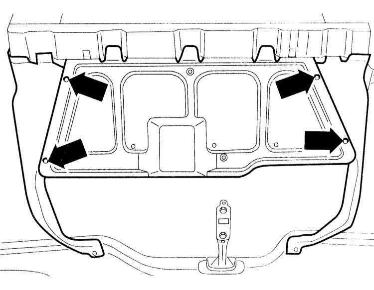  Снятие и установка нижней крышки двигательного отсека Audi A3