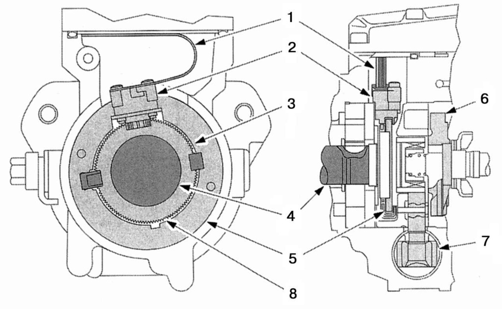 Ротор датчика управляющих импульсов и датчик угла поворотов