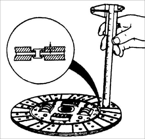  Проверка диска сцепления Kia Sephia