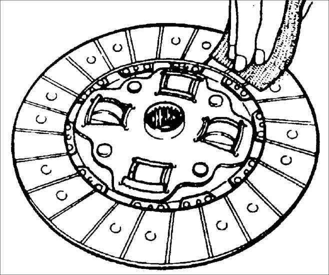  Проверка диска сцепления Kia Sephia