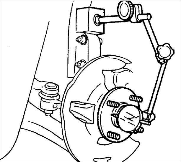  Проверка люфта подшипников передних колес Kia Sephia