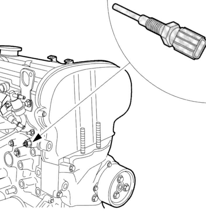Датчик СНТ на головке блока