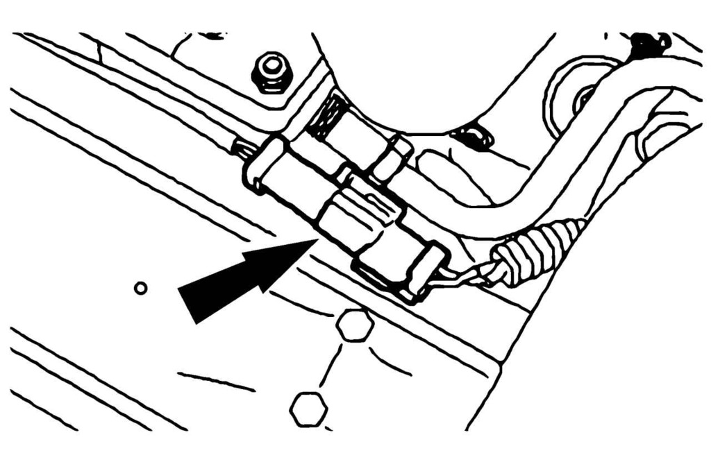 Снятие контактного разъема с датчика лямбда-зонд (двигатель 1.8/2.0)